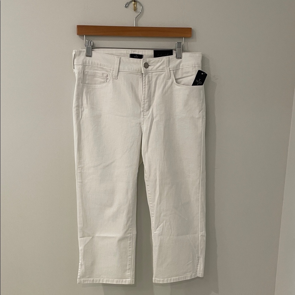 NYDJ Cropped White Jeans